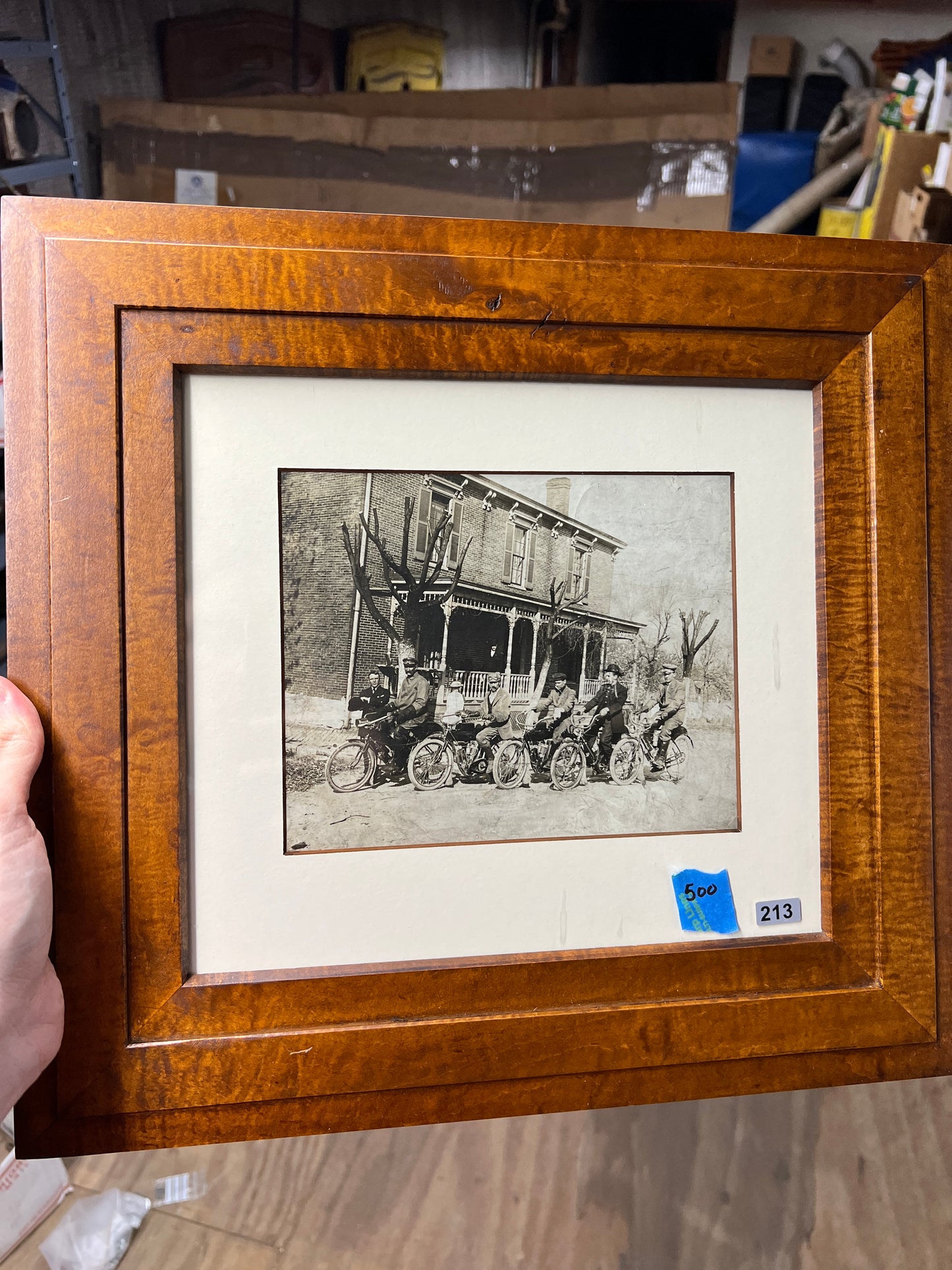 1909 (?) Indian Camelback Motorcycles Lineup Original Photo