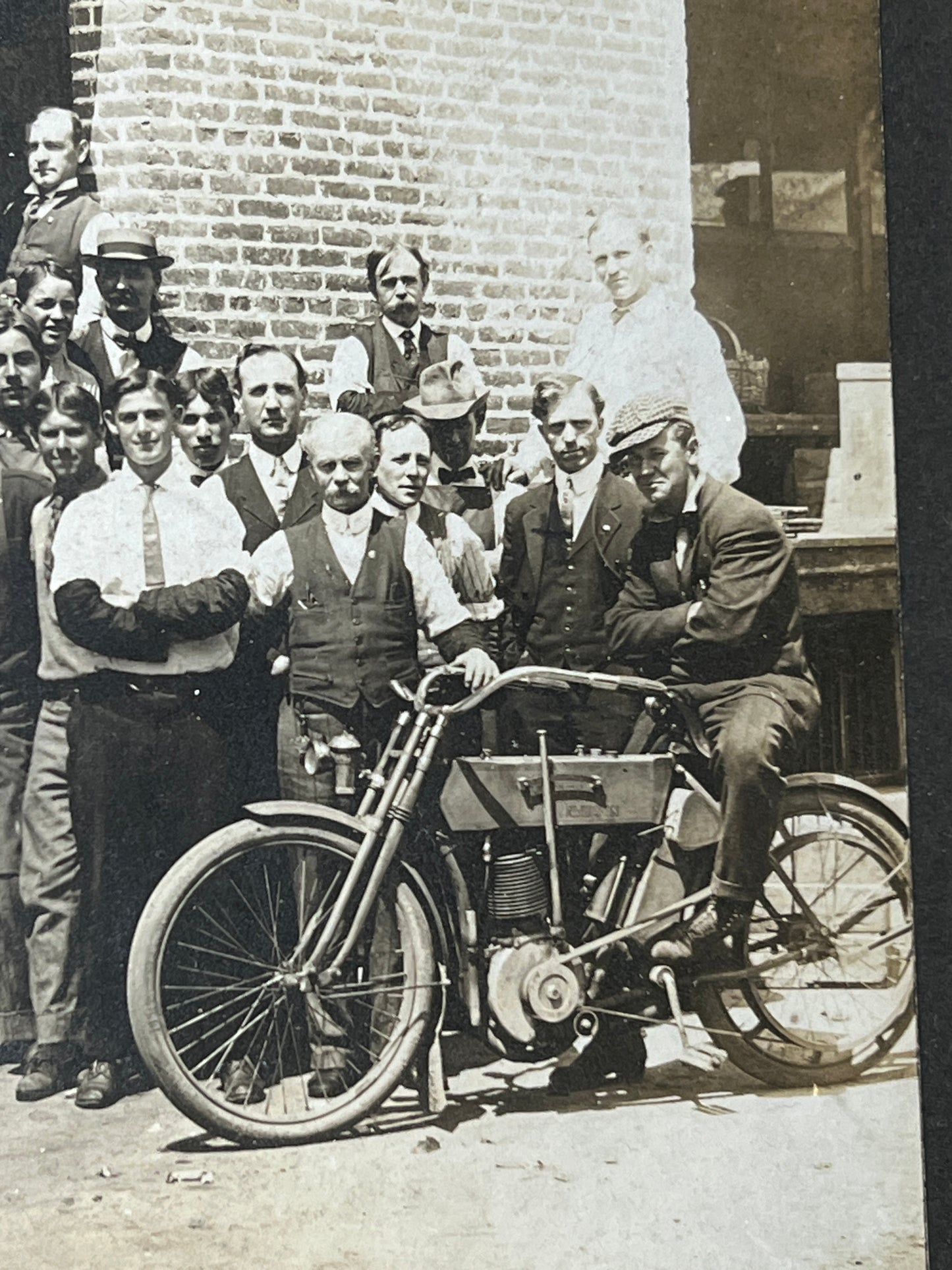 1910 Harley Davidson Factory Photo w/ William Harley & Arthur Davidson