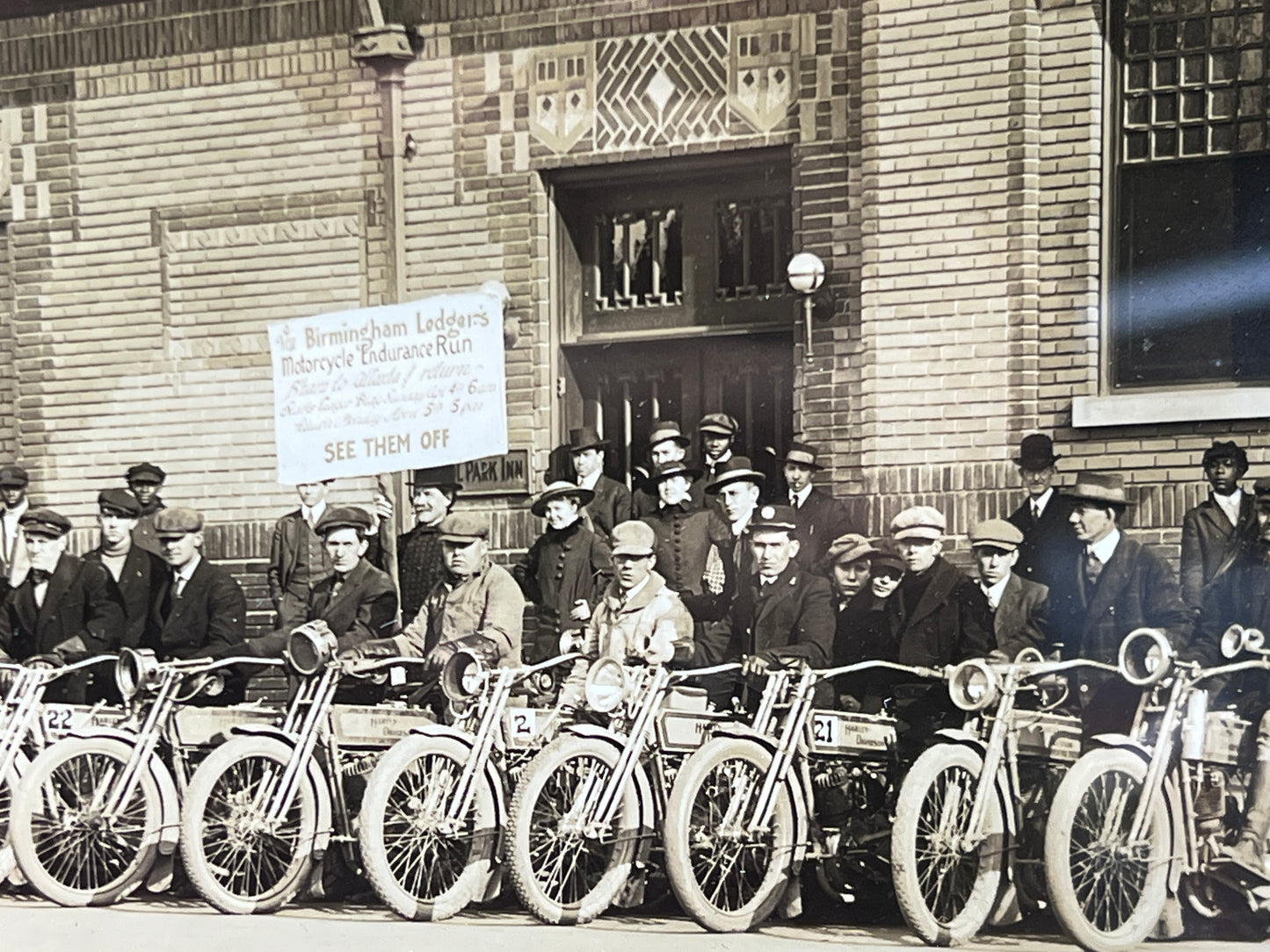 1914 Birmingham, AL Motorcycle Endurance Run Race Photgraph