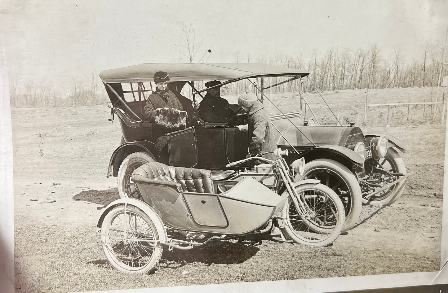 1915 Harley Davidson With Sidecar Factory Advertising Photo