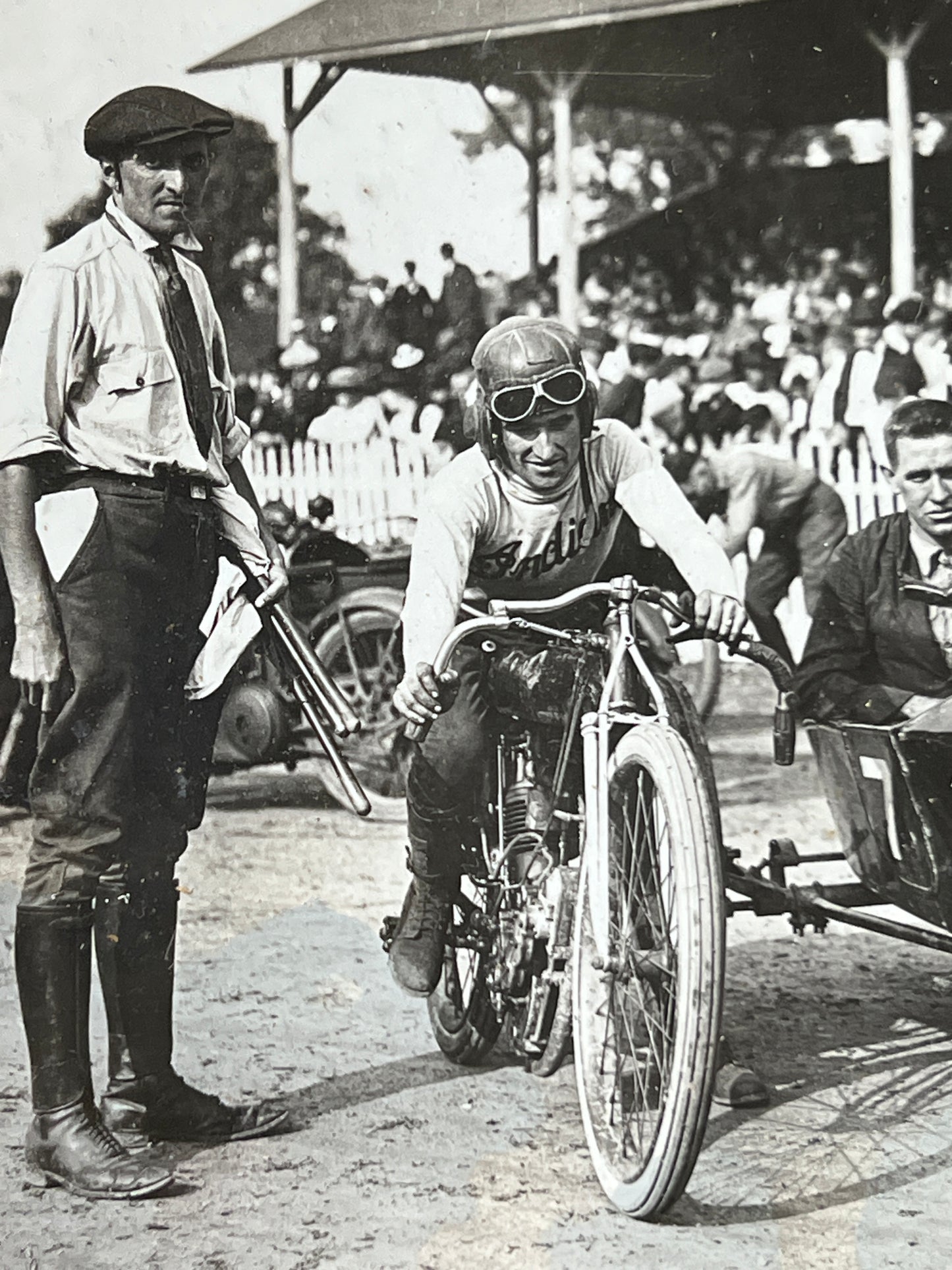 1920 Indian Pop Dreyer Race Photo with 8 Valve and Daytona Flxi