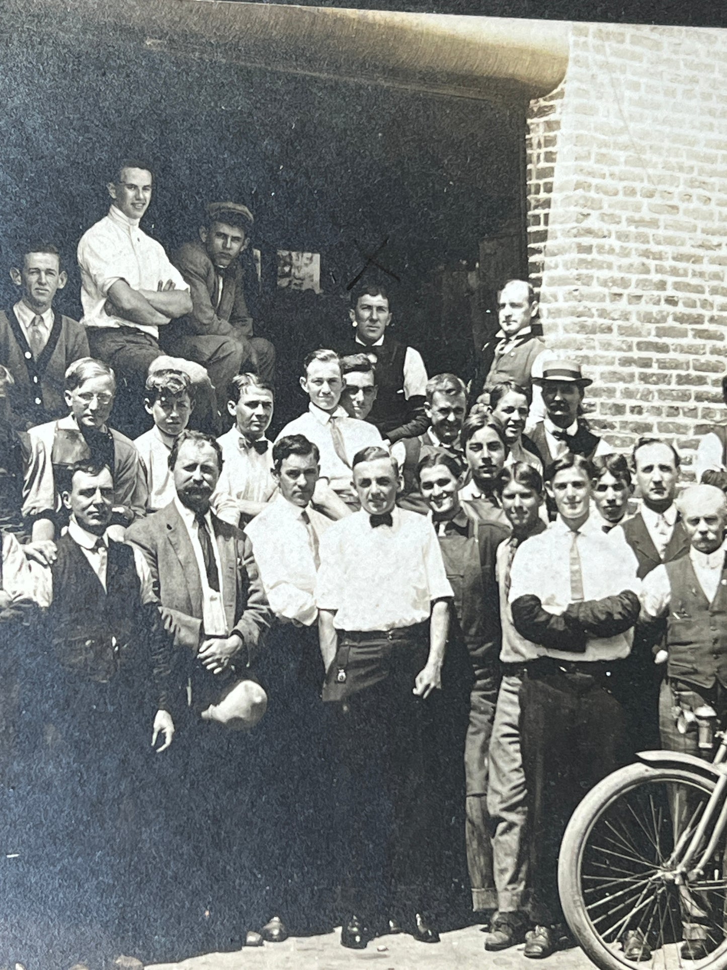1910 Harley Davidson Factory Photo w/ William Harley & Arthur Davidson