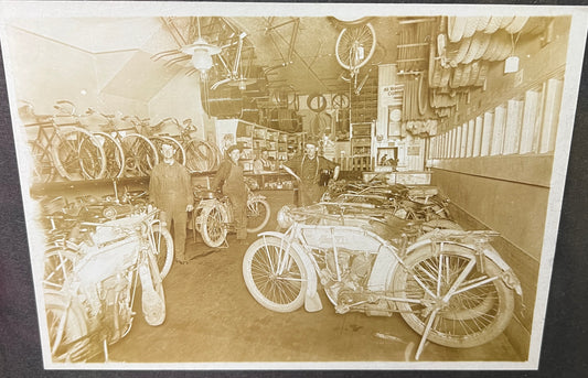 1913 Thor Motorcycle Dealership Original Photo