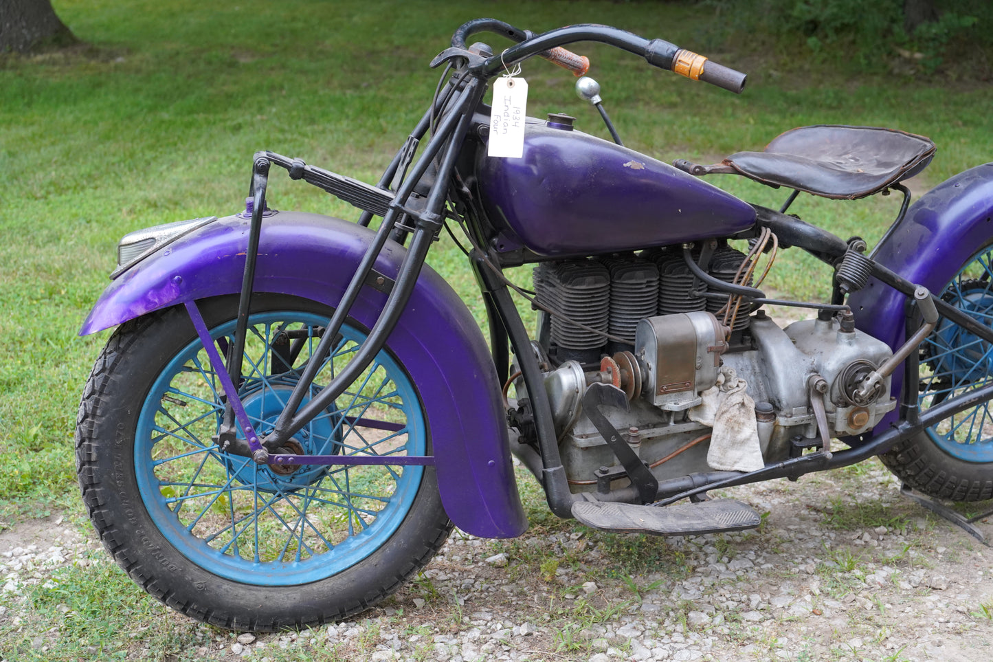 1934 Indian 4 Cylinder Motorcycle (Rolling Chassis)