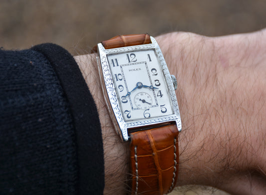 Rolex Silver Prince Men's Tank Watch 1941
