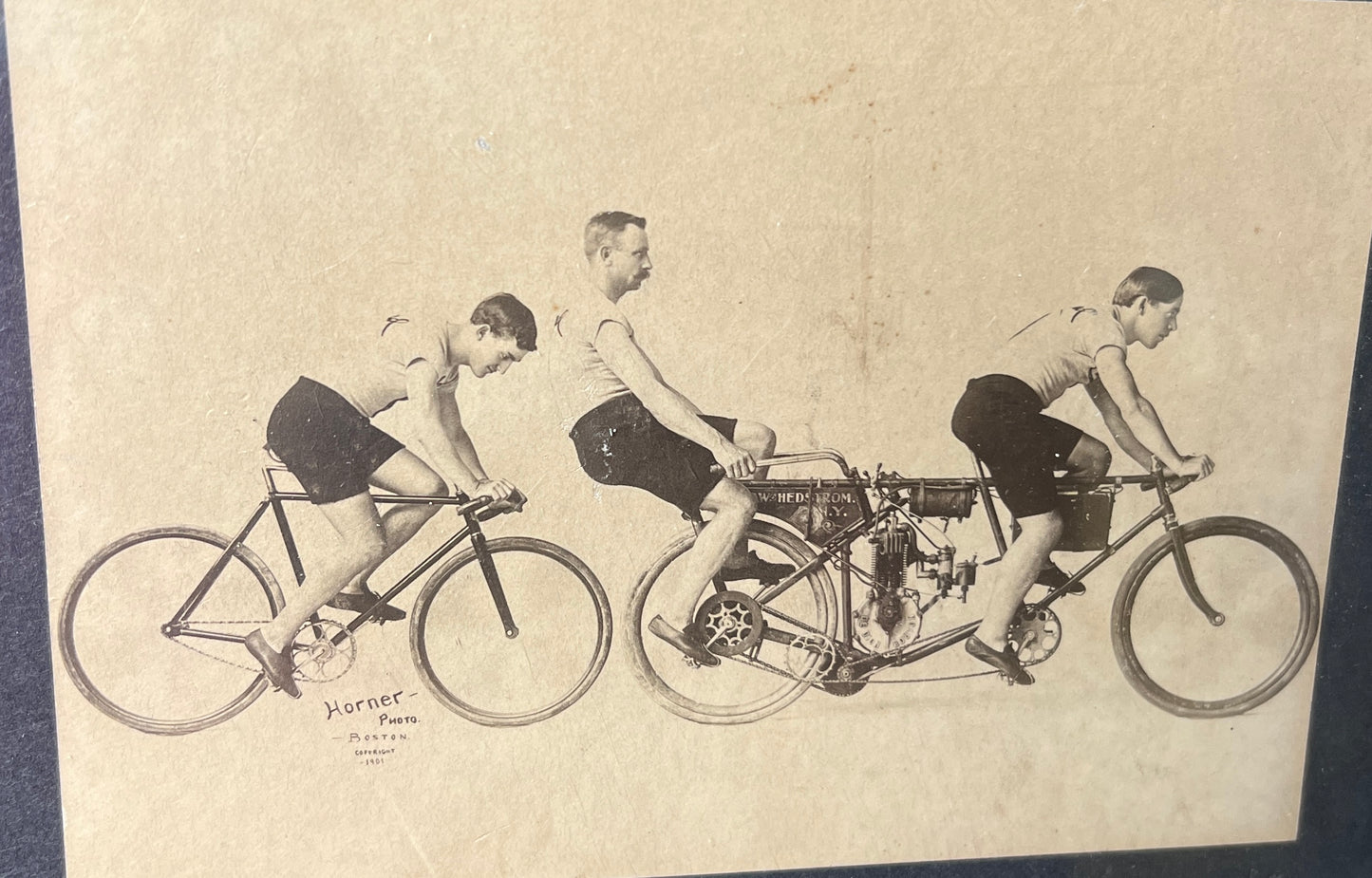1900 Hedstrom Pacer Motorcycle Racer - Amazing Photo!