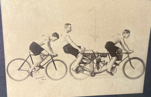 1900 Hedstrom Pacer Motorcycle Racer - Amazing Photo!
