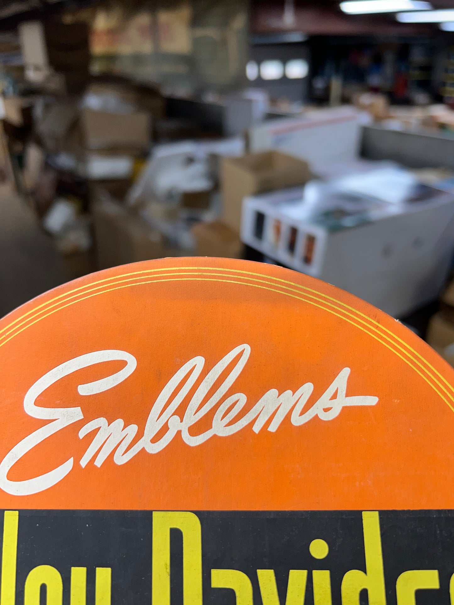 Harley Davidson Emblems & Decorations NOS Cardboard Display 1950’s - 60’s