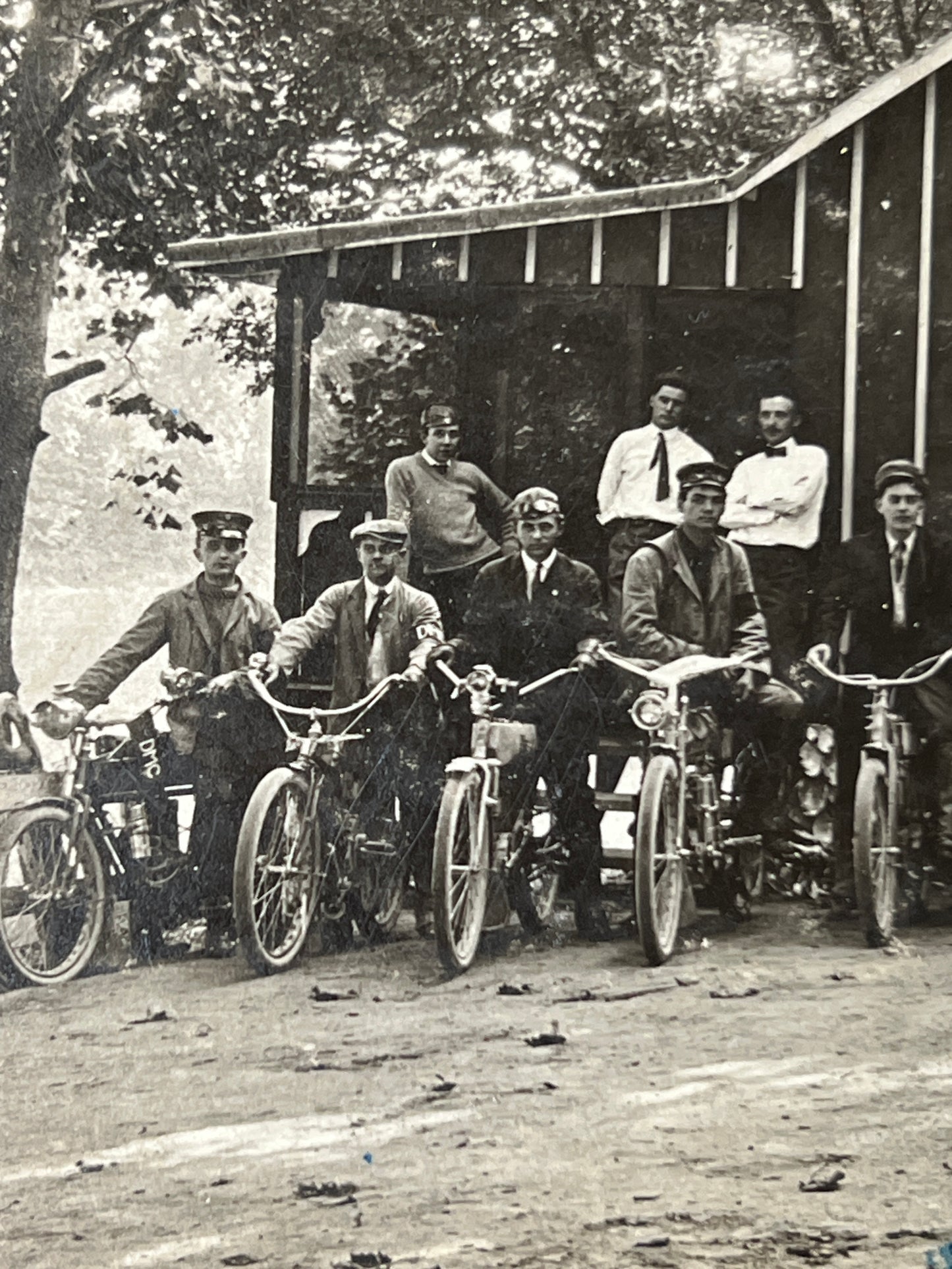 1909 Motorcycle Lineup - Harley, Merkel, Torpedo, Thor, Reading Standard Original Photo