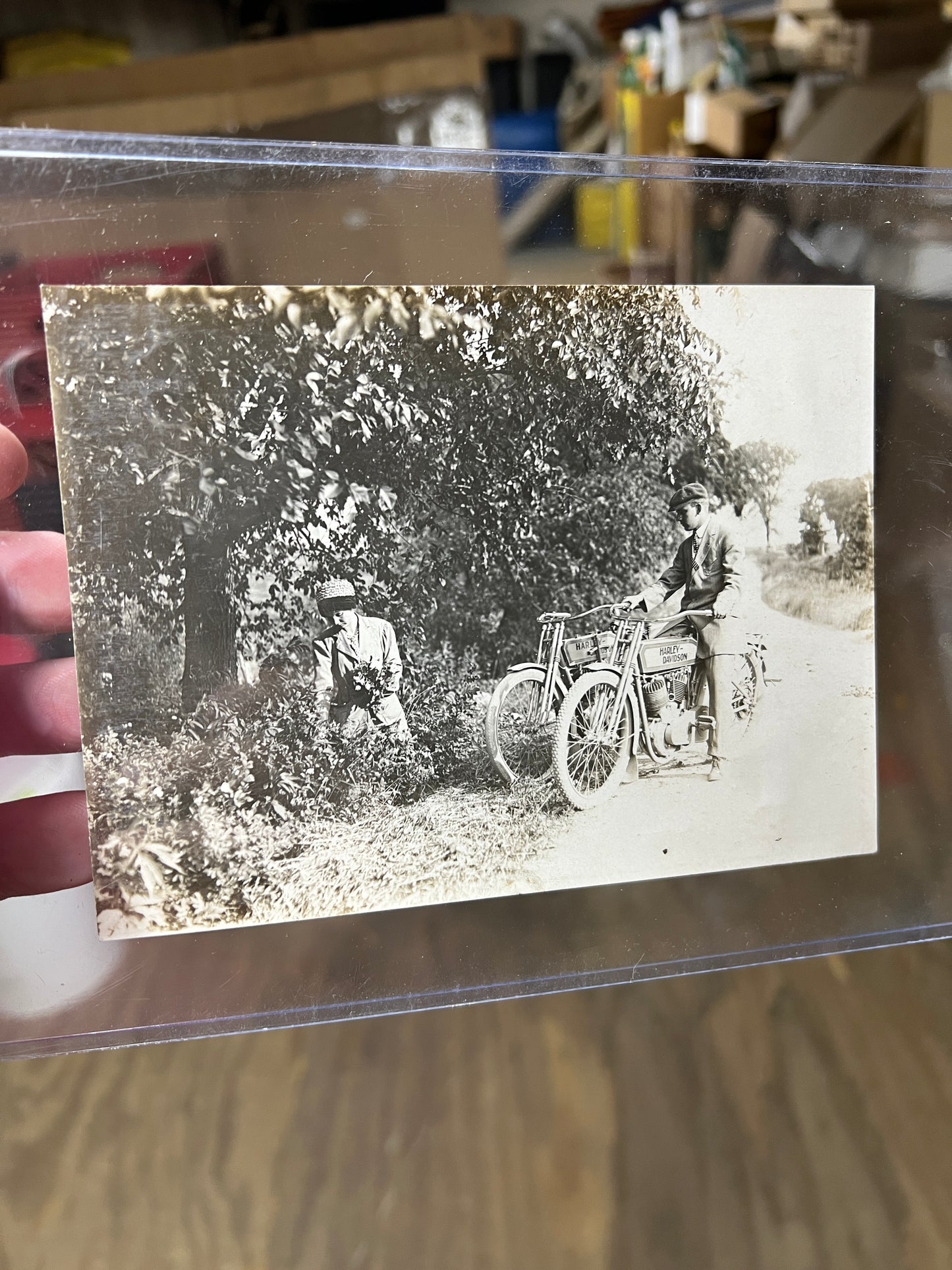 1913 Harley Davidson Twin Motorcycle Factory Promo Photo