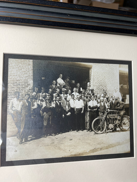 1910 Harley Davidson Factory Photo w/ William Harley & Arthur Davidson