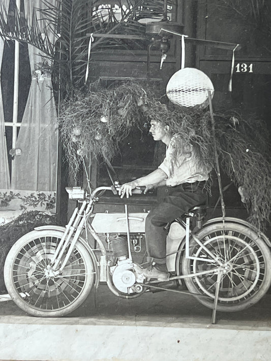 1910 Harley Davidson Single Motorcycle Photograph