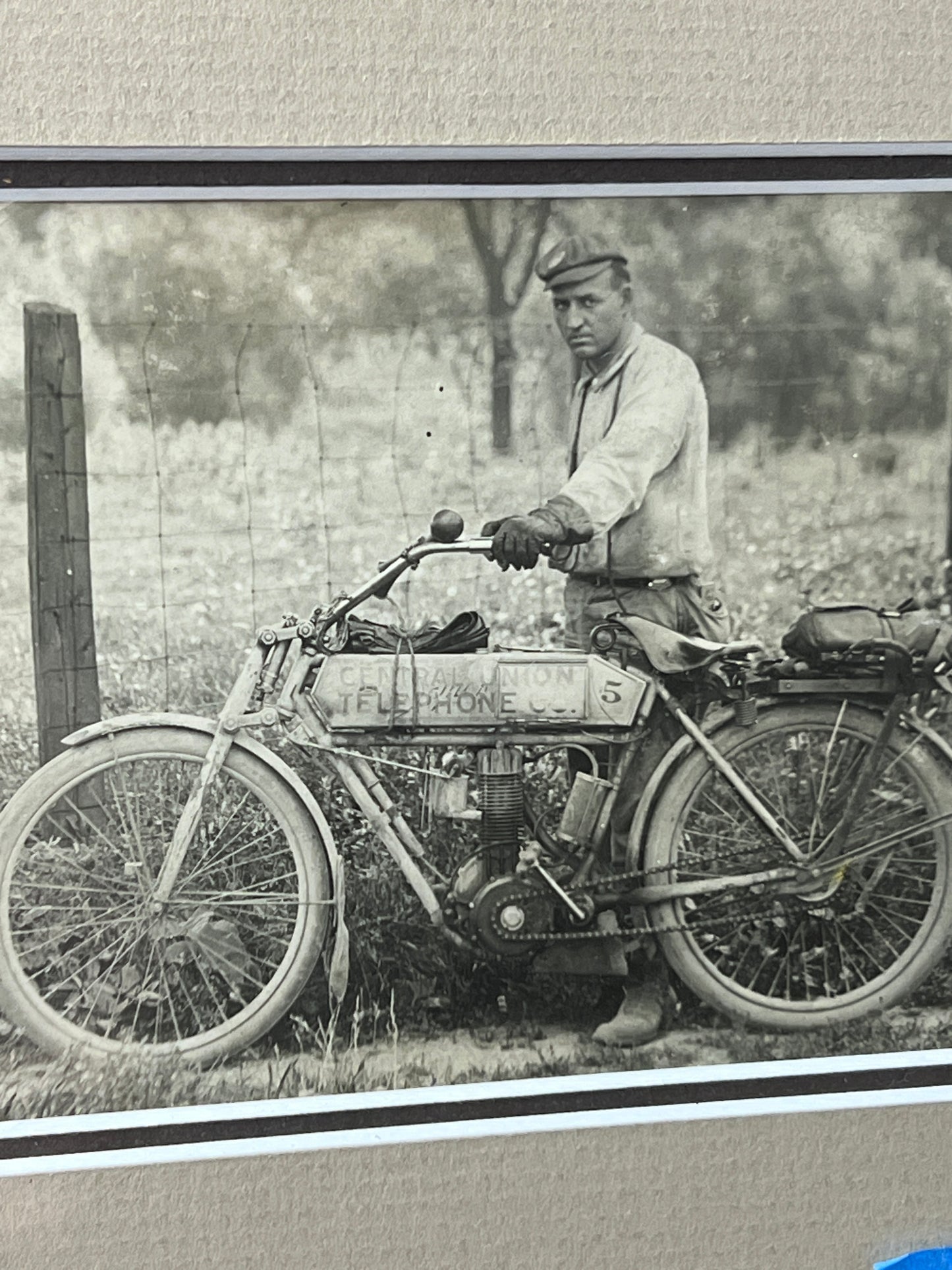 1909 Thor Single Motorcycle Central Union Telephone Original Photo