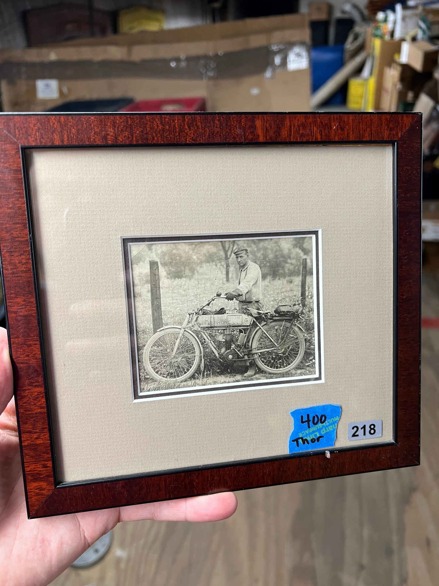 1909 Thor Single Motorcycle Central Union Telephone Original Photo